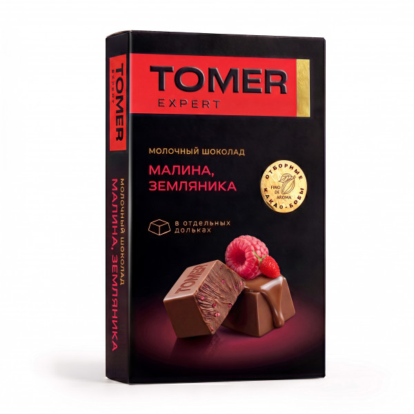 №1 Фабрика Томер   Молочный шоколад Малина-Земляника, 90г  в Донецке