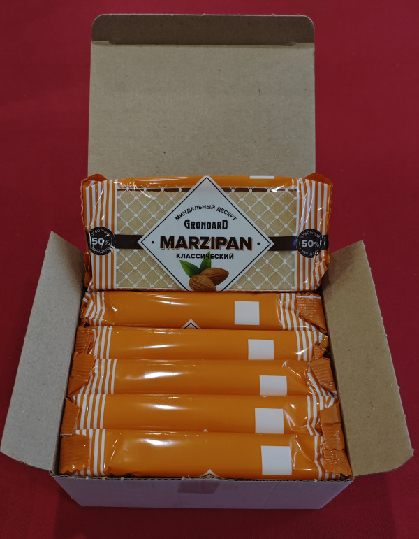№1 TM Grondard      (11132) Марципан 50%, (блок 6 шт по 200г)        в Донецке