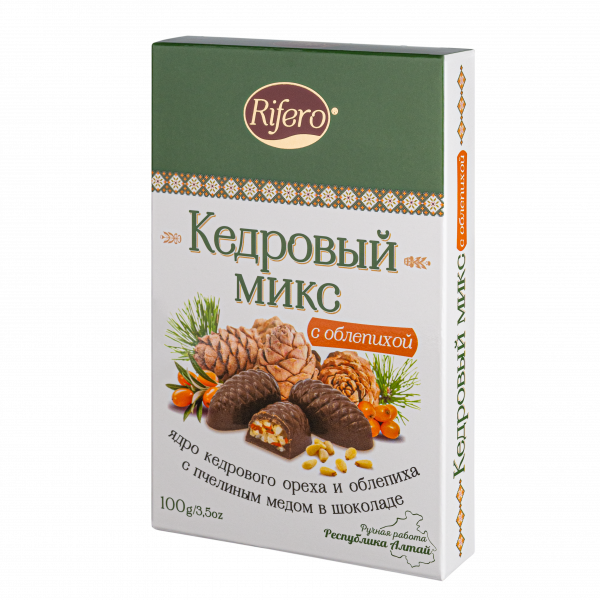 №1 Риф и ко Конфеты "Кедровый микс ОБЛЕПИХА" 100г      в Донецке