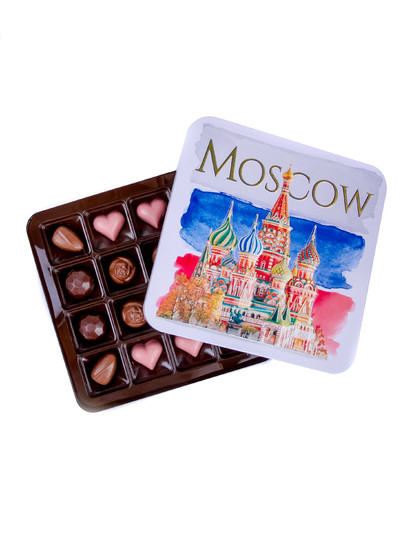 №1 Конфеты шоколадны MOSCOW(металлическая коробка)195г) в Донецке