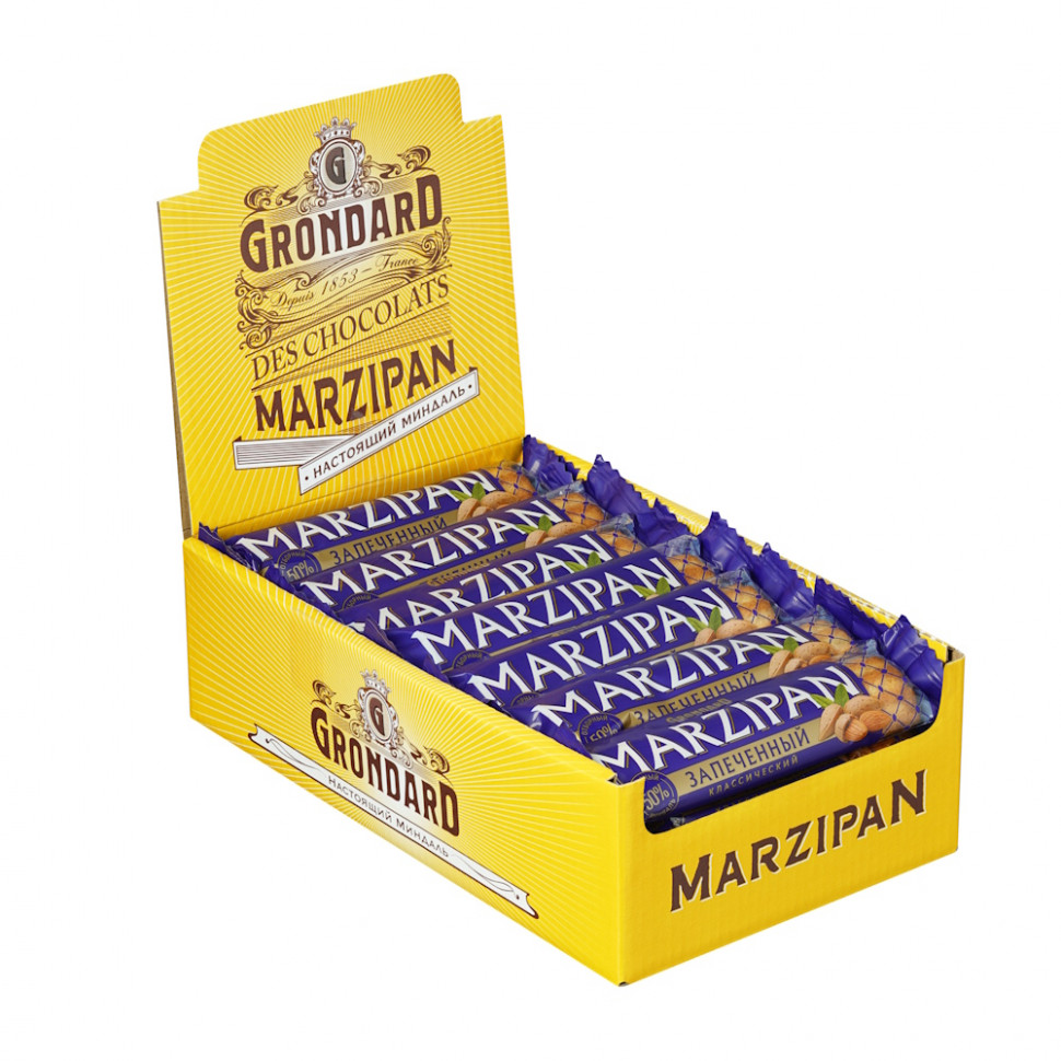  TM Grondard   (11161) Батончики НЕглазированные Марципановые Запечённые, (28шт по 40г)    в Донецке