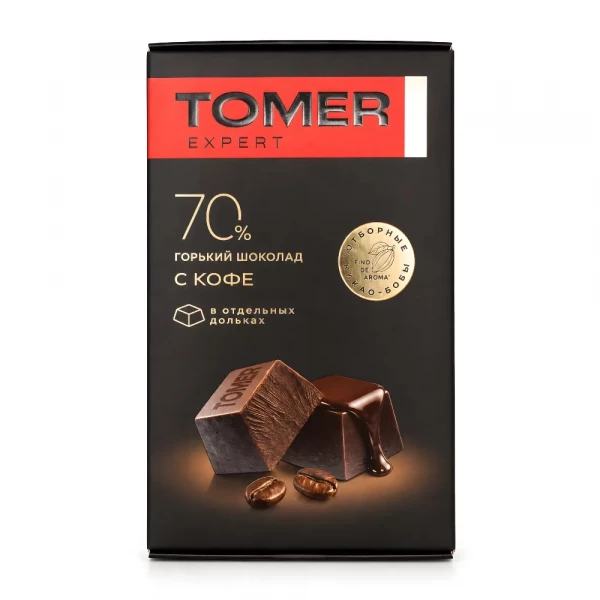 №1 Фабрика Томер  Горький (70%) шоколад с КОФЕ, 90г  в Донецке